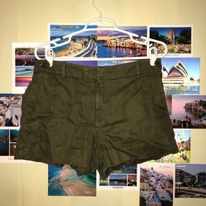 J CREW Olive Shorts